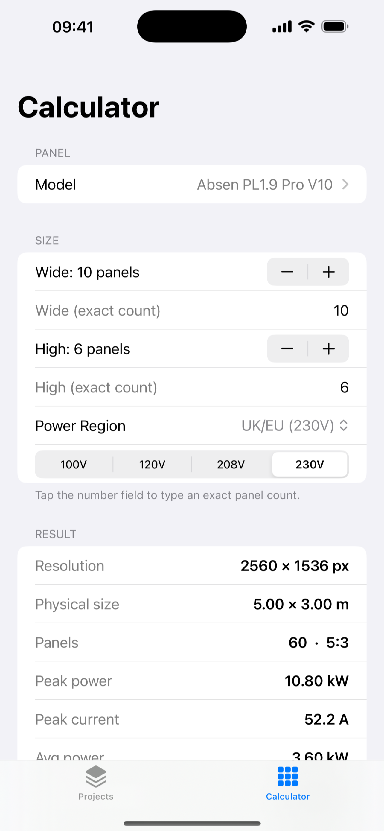 Pixel Candy Mobile calculator on iPhone